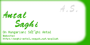 antal saghi business card